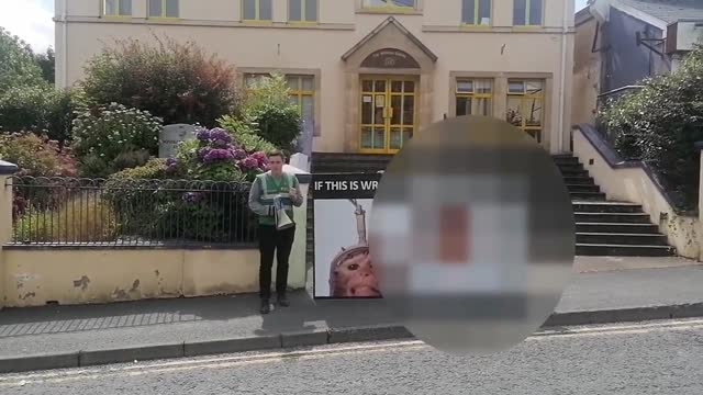 Síol na hÉireann protest abortionist advice centre, Letterkenny Co. Donegal