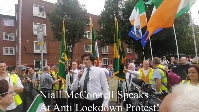 Niall McConnell Gives Rousing Spech At Anti Lockdown Protest!