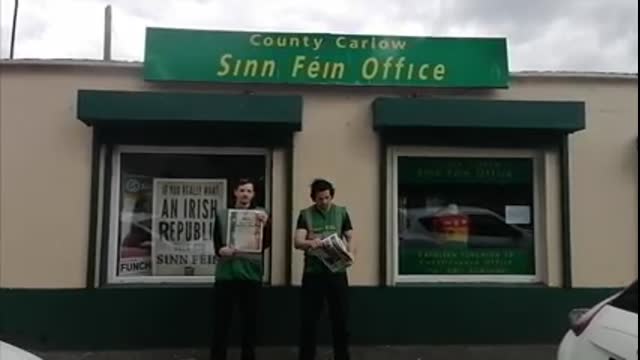 Niall McConnell gives Sinn Fein Real Irish Nationalist Literature!