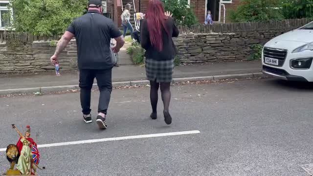 Jayda Fransen and BFP Activists on the Campaign Trail in Batley and Spen